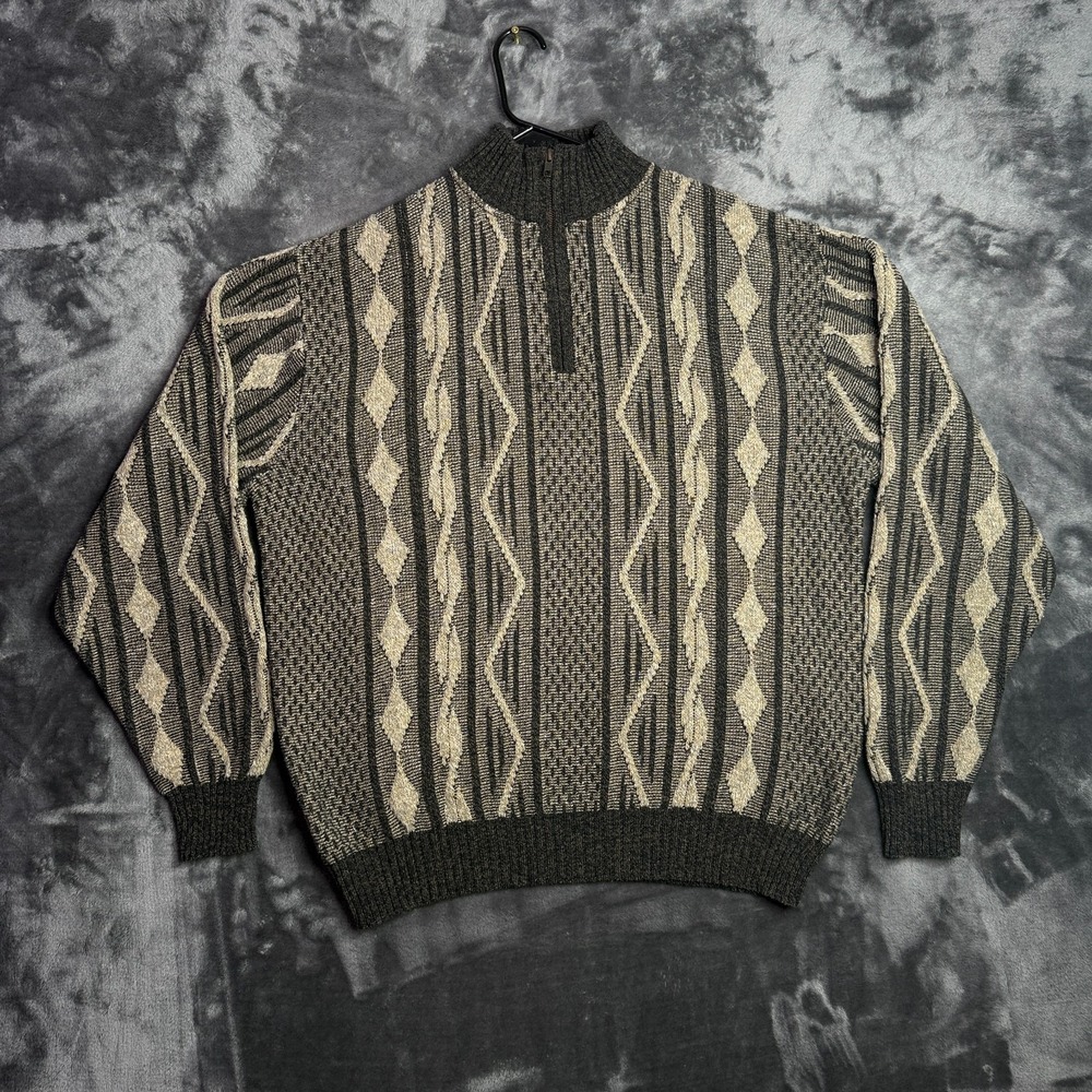 Vintage FX Fusion 3D Coogie Cosby Style Pullover Crewneck Long Sleeve Size XL